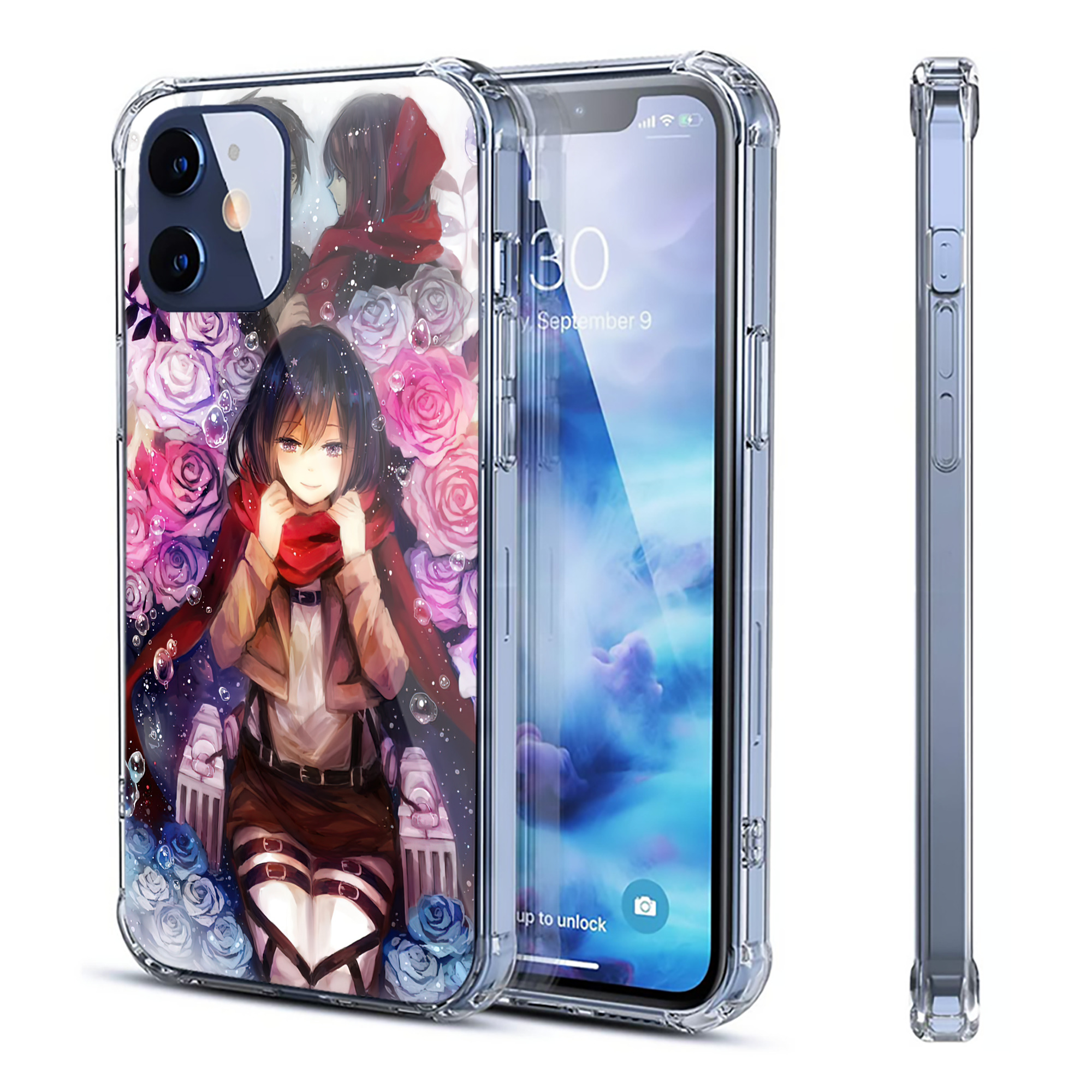 （画像用） 進撃の巨人 Attack on Titan 【iPhone 12シリーズ対応】透明スマホケース（クリアソフトケース）